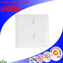 Telecomcommunication 86mm 2 porta RJ11 placa frontal